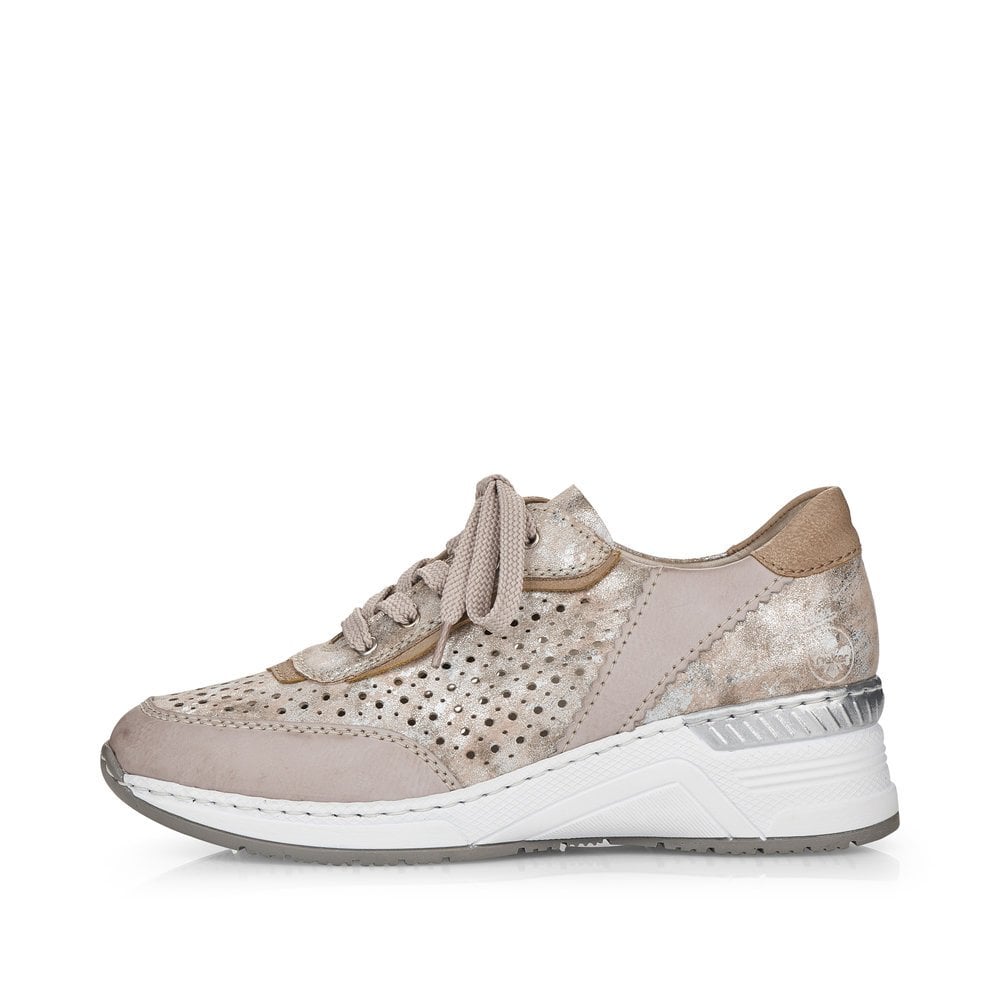 Basket Rieker N4341-60 Beige Femme | PWT-7693419